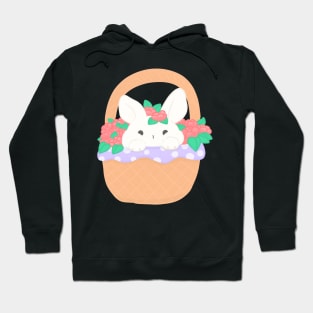 Bunny in flower basket Hoodie